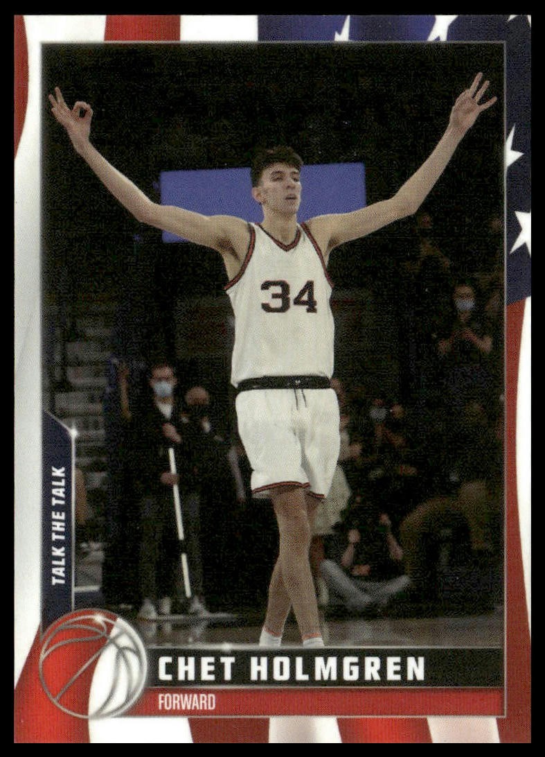 2022 Topps x Chet Holmgren Curated #13 Chet Holmgren Red, White & Blue #/50