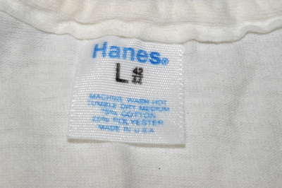 Vintage Blank Hanes Single Stitch T-Shirt Size S 80s Classic White