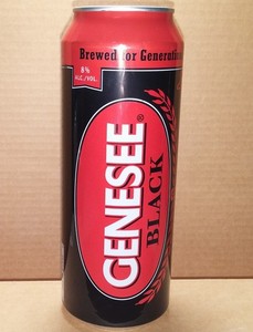 Genesee Black Beer 24 oz. beer can Genesee Brewing Co. Rochester, NY - EMPTY