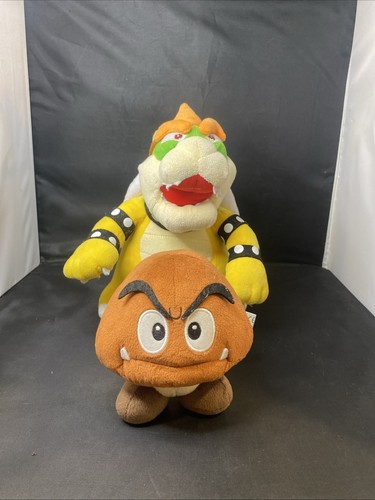 Super Mario Bros. Standing Bowser Toys Stuffed Animals Plush Doll And Goomba