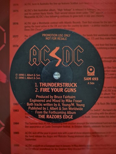AC/DC The Razors Edge Promo Sampler Red UK 1990 Vinyl Record - Picture 12 of 14