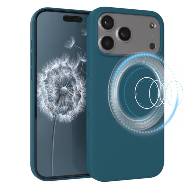 Magsafe HandyhüLle FüR Apple Iphone 17 Pro Max Silikon Cover Schutz Case Petrol-image