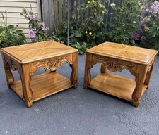Drexel Cabernet  French Provincial Nightstands/Side Tables.