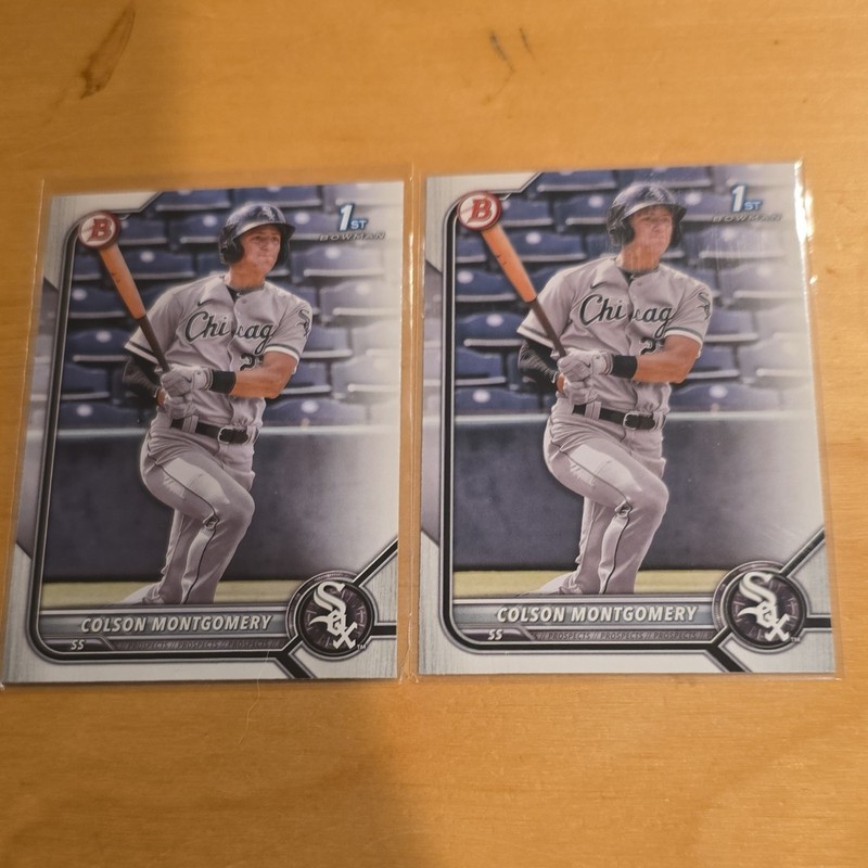 Topps 2024 Bowman 1st Bowman Colson Montgomery White Sox BP-71 Card Lot (2)