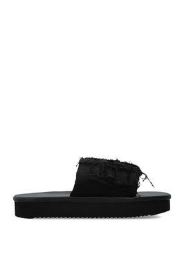 RICK OWENS DRKSHDW Black Platform Slides New & Authentic