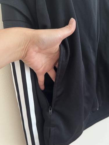 Adidas RUSA Mens Aeroready Black Performance Jacket Medium Outdoor Casual Zip Up - Picture 4 of 14