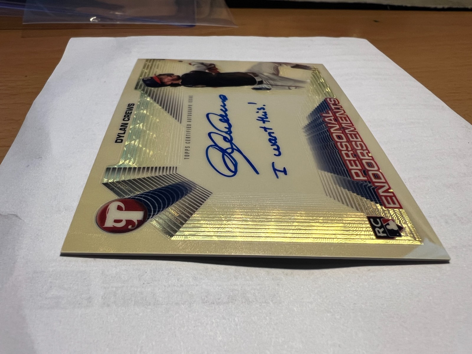 Topps Pristine 2025 Dylan Crews #1/1 Superfractor AUTO INSCRIBED I WANT THIS view 4