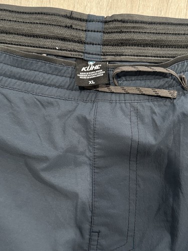 Kuhl Men's XL Getaway Board Shorts Trunks Solid Blue Zip Pocket Stretch Hiking - Picture 7 of 7