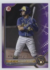 2022 Bowman Prospects Purple Border 16/250 Hedbert Perez #BP-67 17tm