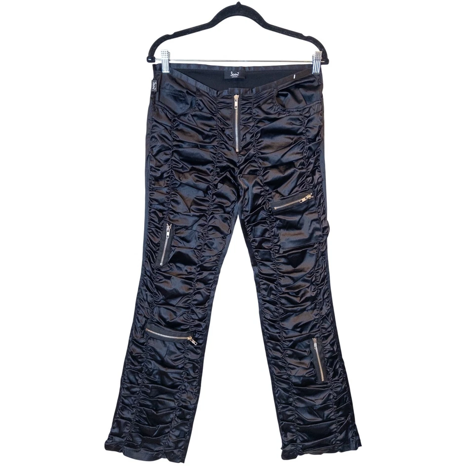 Calça bootcut vintage Y2K Seven7 Express cintura baixa carga franzida tamanho 31 - Imagem 3 de 4