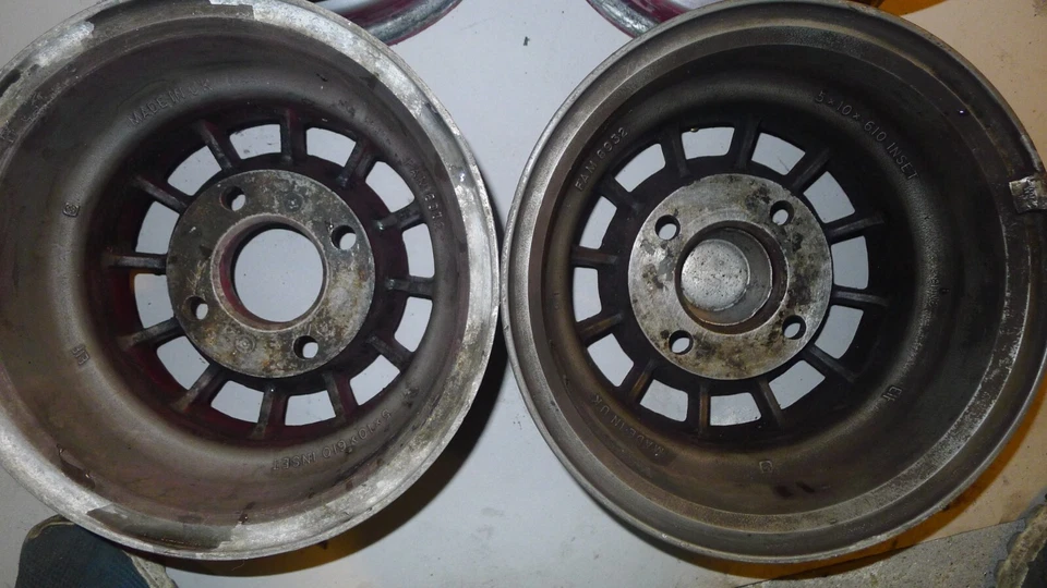 4 Alu Felgen Austin Mini 5x10x610 INSET Alufelge Made in UK - Bild 4 von 4