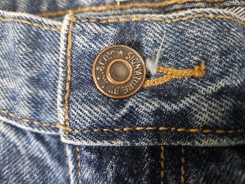 LEVI STRAUSS AUTHENTICS MEN'S REGULAR 34X32 STRAIGHT LEG BLUE JEANS - Picture 6 of 11