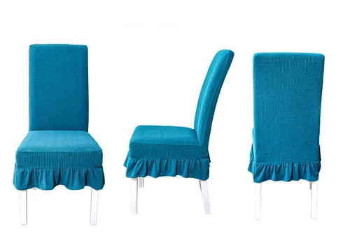 Stuhlhussen Esszimmer abnehmbar Sitzschoner Bezug Schonbezug Hochzeit Deko - Bild 10 von 32