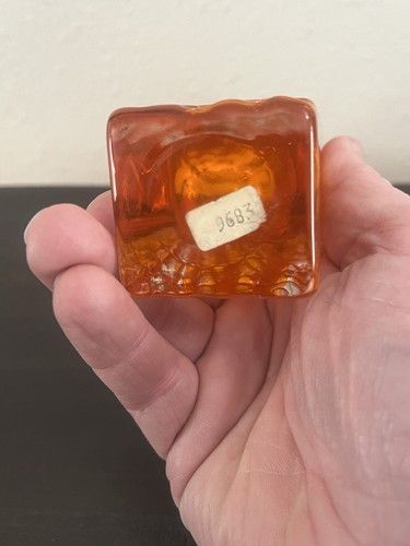 Whitefriars Glass Geoffrey Baxter Nailhead Vase Tangerine Orange 6.75" - 第 6/10 張圖片