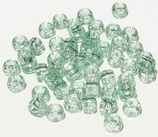 Pony Beads 9x6 Green Sparkle Glitter 500pc Jolly Store Crafts USA DIY Jewelry