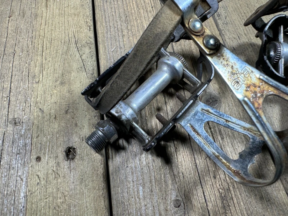 Pedales Campagnolo Super Record 9/16 X 20 Vintage Bicicleta Bicicleta Carretera Pedales Italia Foto 3 de 4