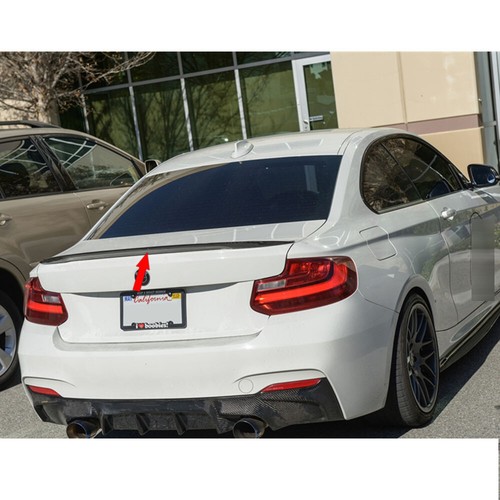 RED Carbon For BMW F22 2DR Coupe P Type Rear Trunk Spoiler 2014-2020 2-Series - Picture 5 of 8