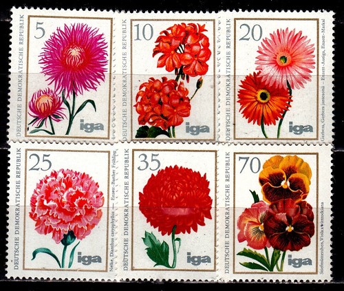 DDR 1975: 2070 - 2075, "Blumen, Züchtungen" Satz postfrisch, einwandfrei, s.Bild