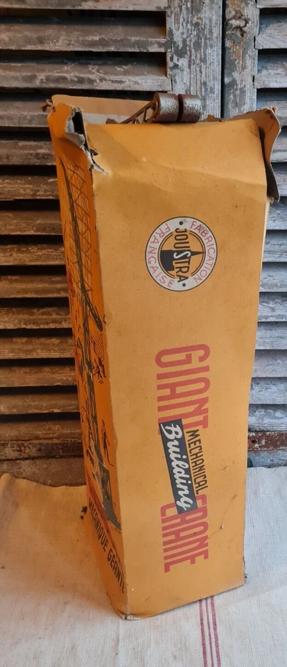 ANCIENNE GRANDE GRUE 478 JOUET EN TOLE JOUSTRA DANS SON CARTON - Photo 4/4