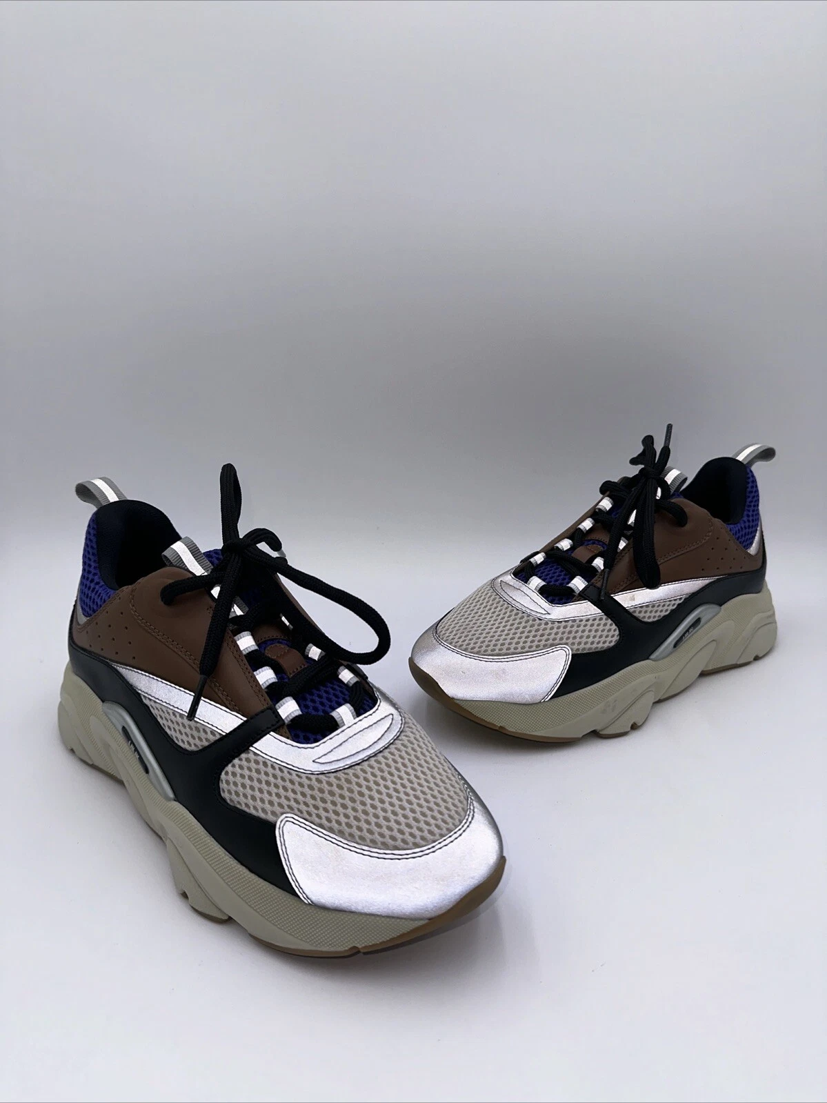 Baskets épaisses DIOR HOMME B22 cuir motif colorblock taille US 43