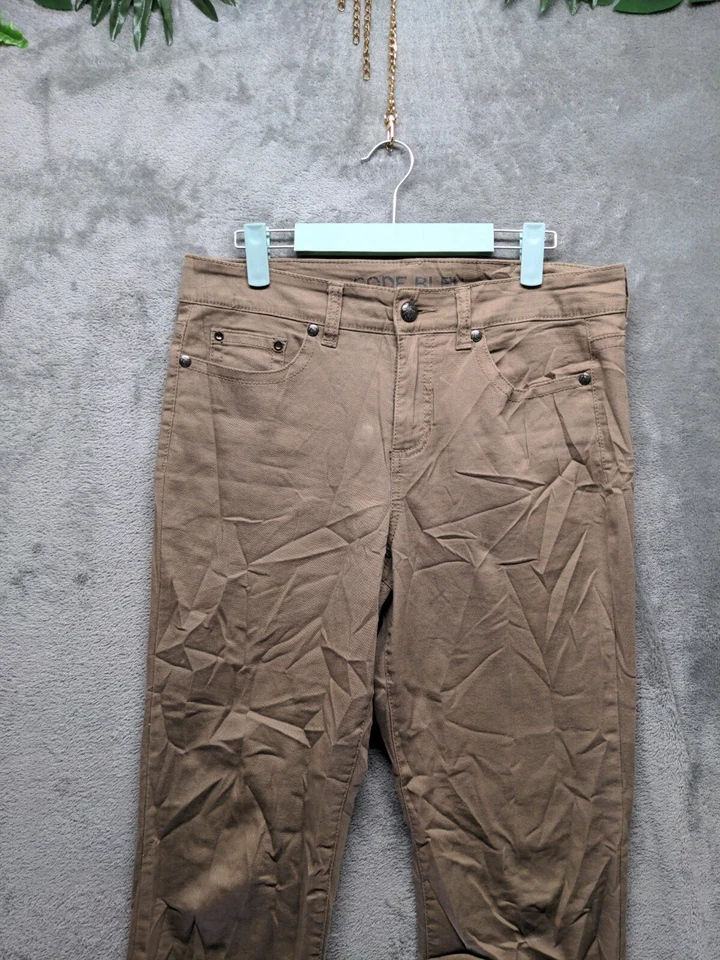 CODE BLEU Jeans Women W34 L30 High Rise Straight Leg Solid Tan Medium Wash  - Image 2 of 4