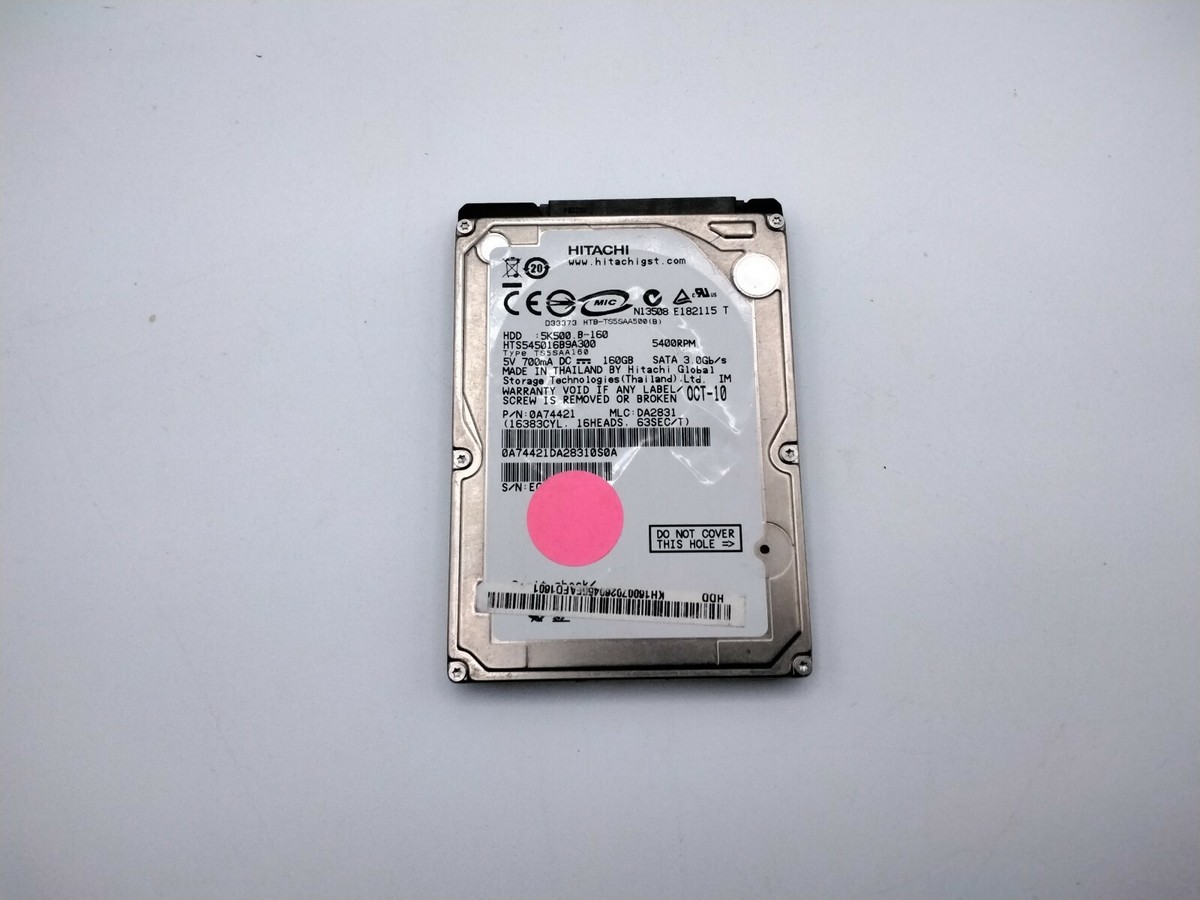 HTS545016B9A300 5K500.B-160 HITACHI HARD DRIVE 160GB 5400RPM