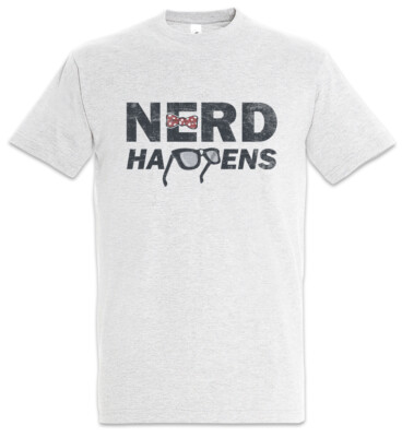 Nerd Happens T-Shirt Geek Nerd Owl Glasses Smart Gamer Computer Science Fun