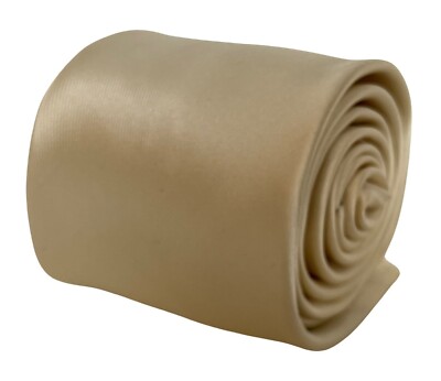 Frederick Thomas Designer Krawatte Wedding Beige Seidenlook Geometrisch