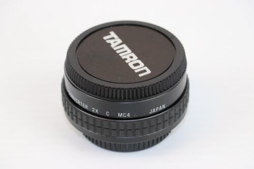 Tamron-F Tele-converter 2X MC4 for Canon FD AE1 Camera Made in Japan w/ Case - Picture 3 of 6