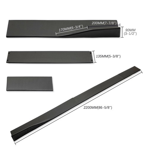 Kit de carrocería divisor del alerón delantero para parachoques labio para Audi A3 A4 + falda lateral + labio trasero - Imagen 7 de 11