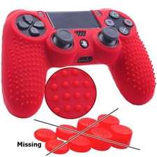 Coque De Contrôleur En Silicone À Piquets Pour Playstation 4/Slim/Pro, Rouge