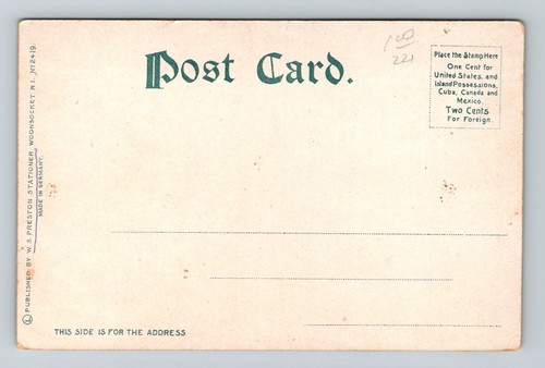 Woonsocket RI Rhode Island Globe Bridge vintage postcard undivided back unposted - Picture 2 of 2