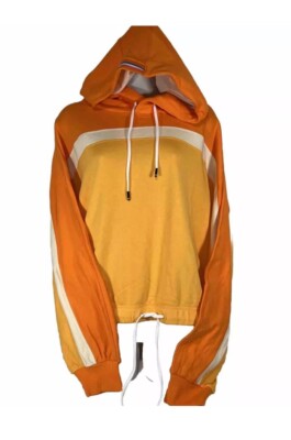 Fourlaps Rush Hoodie Drawstring Women s Orange Buttercream Mango Large NWT
