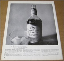 1964 Canada Dry Bourbon Whiskey Print Ad Advertisement 10.5  x 13.5  Vintage
