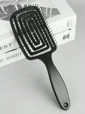 1pc Elastic Paint Massage Comb - Hollow Design Hair Brush for Daily Use-NEW