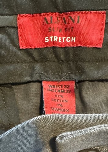 Alfani Herren schmale Passform Stretch solide Anzughose dunkelgrau 32 x 32 ~ $ 24,99 - Bild 3 von 4