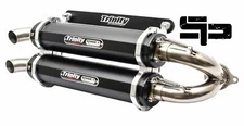 2015-2023 Polaris Rzr 1000xp Trinity Racing Stage 5 Dual Slip-On Exhaust Black