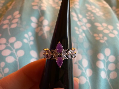 BP Twice As Nice RBP7456 Lavender Ice Crystal .925 Sterling Sz 7