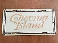 Chevron Island License Plate Booster Vintage Gas Gasoline