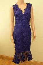 New Lipsy Abbey Clancy Riot Purple Lace Dress Sz UK 12