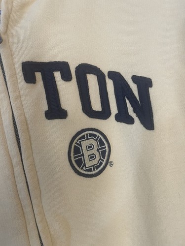 BOSTON BRUINS WOMENS YELLOW FULL ZIP HOODED SWEATSHIRT HOODIE SIZE MEDIUM 814 - Picture 3 of 9