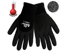 Global Glove Gripster 348INT 15 Guage Rubber Latex Dip Warm Winter Safety Gloves