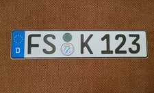 REAL GERMAN LICENSE PLATE AUTO NUMBER CAR TAG VW AUDI BMW MERCEDES BENZ