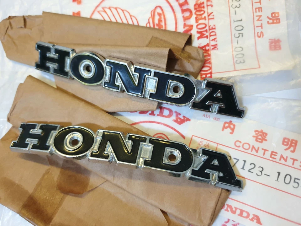 NOS OEM Honda TS50 DX TS50DX SL CL CB 175 350 100 CB125K3 Fuel Gas Tank Emblem — 第 2/4 张图片
