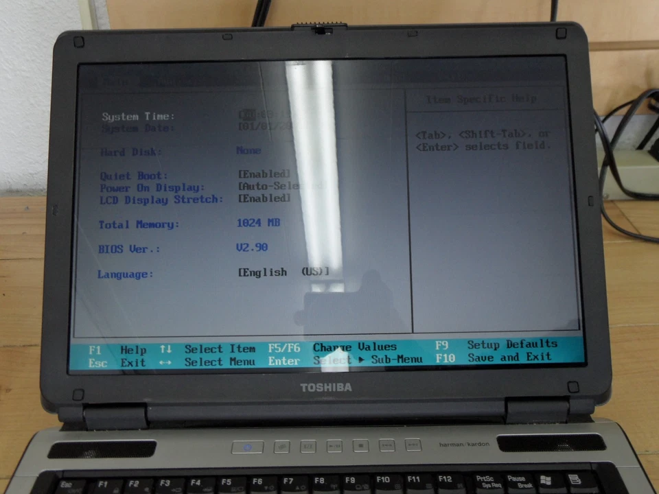 Portátil Toshiba Satellite M105 piezas M105-S3004 sin disco duro Foto 2 de 4