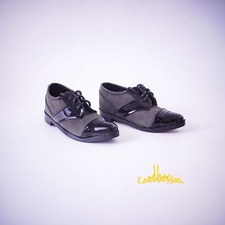 1/4 1/3 BJD Doll Spliced Suit Shoes Pointed-toe Lace-up Ball Jointed Shoes Gray