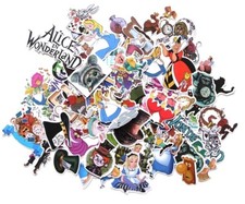 Alice in Wonderland Themed Set of 60 Assorted Stickers Decal Set