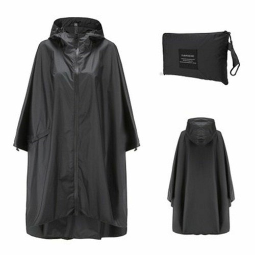 Regenmantel Damen Kapuze Wasserdicht Outdoor Damen Jacke langer Regenmantel Poncho - Bild 10 von 31