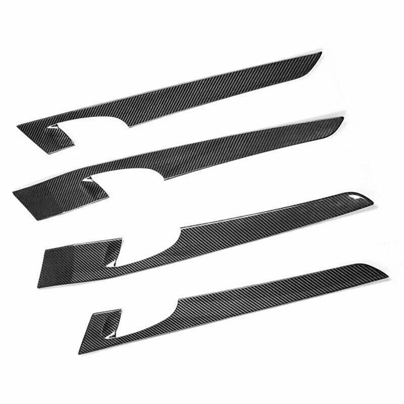 Tira de moldura de panel de puerta interior de coche de fibra de carbono 4 piezas para Porsche Panamera 970 10-16 Foto 2 de 4