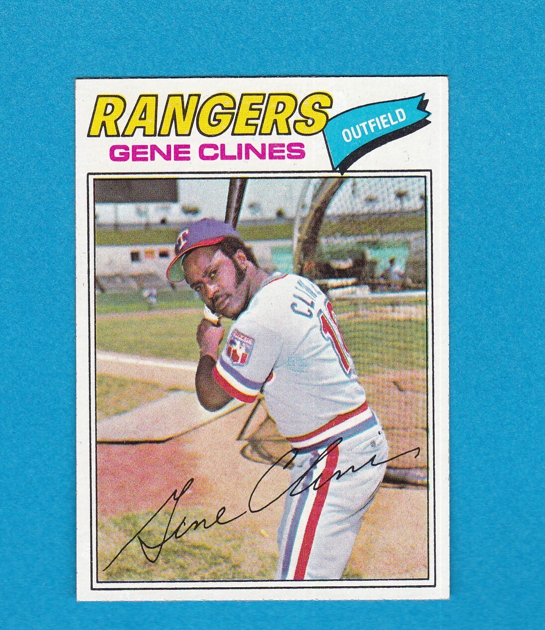 1977 TOPPS BASEBALL SET BREAK 237 GENE CLINES RANGERS NM+